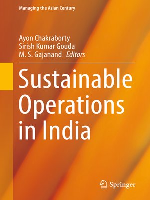cover image of Sustainable Operations in India
